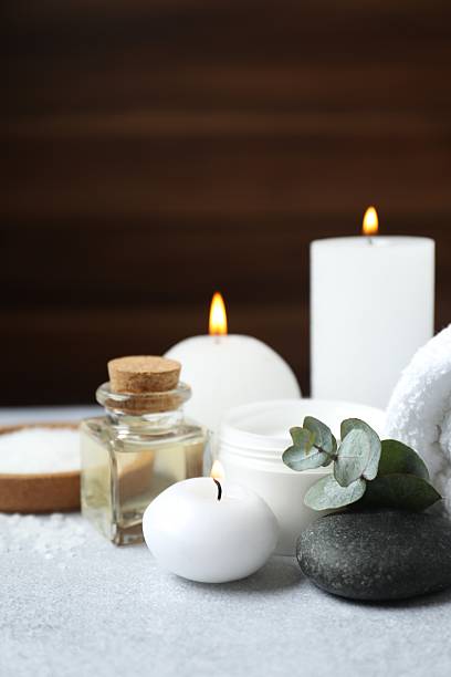 istock Beautiful spa accessories in a massage room 2252592708