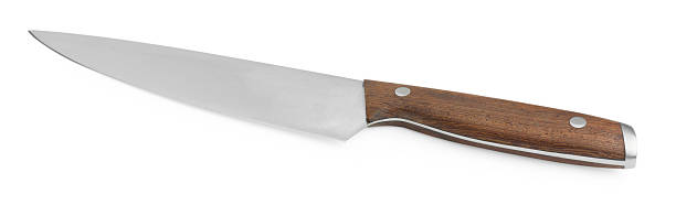 istock One sharp knife with wooden handle isolated on white 2252592717