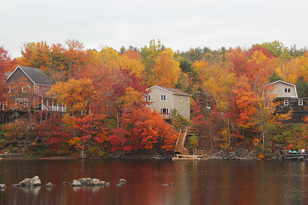 istock Lake houses in autumn 2 2252603747