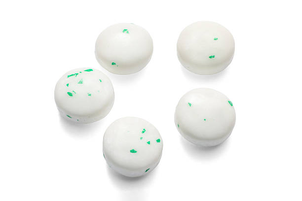 Chewing gums bubblegum bubble gum isolated on white background