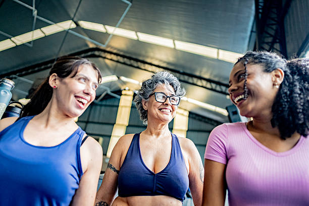 istock Female friends talking at gym 2252616796