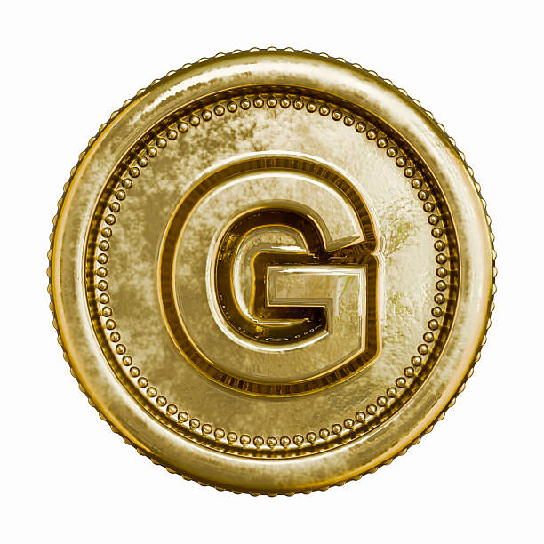 istock Golden aged coin Letter G 3D 2252618583