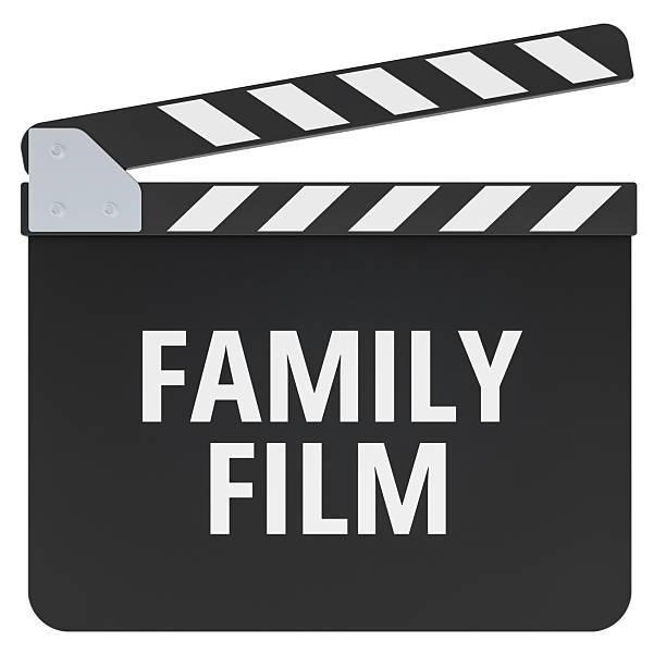 istock Family Film concept with clapperboard. 3D rendering 2252620236