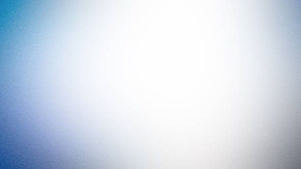 istock Blue and white radial gradient light leak overlay with grain texture and soft vignette glow 2252622627