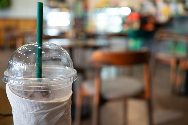 coffee cup in cafe close up