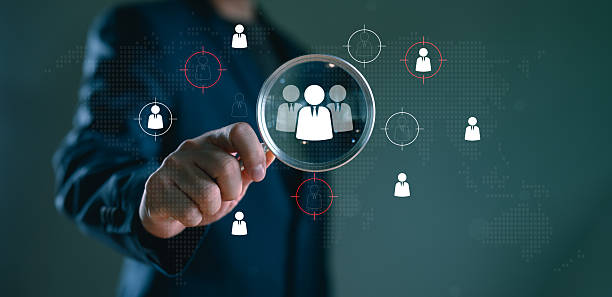 istock Businessman use magnifier finding icon on employment network, Human resources, HR management, recruitment, HR Group, Customer Care, Employee Care, Recruitment Agency, employment concept. 2252641004