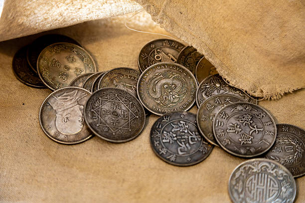 istock Antique silver coins, Chinese currency from around 1900. 2252641104
