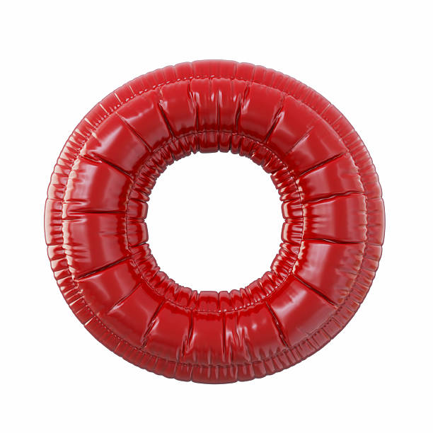 istock Red Color Letter O Balloon Isolated On White Background 2252641259