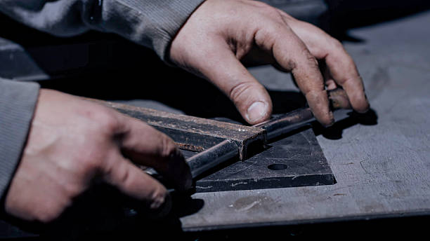 istock steel alignment and polishing process in metal carpentry 2252647242