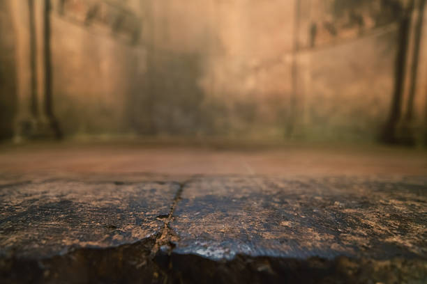 a stone table in an ancient, quiet and secret place