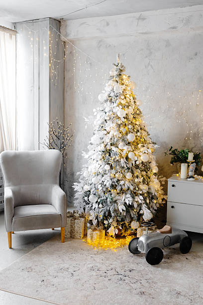 istock White Christmas tree decorating cozy living room interior 2252654192