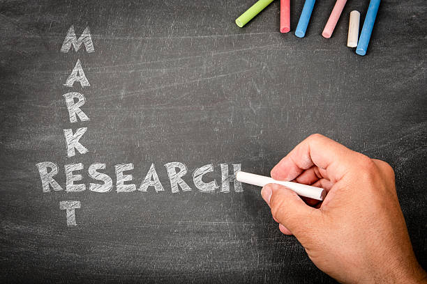istock Market Research Concept Written with Chalk on Blackboard by Hand 2252655132