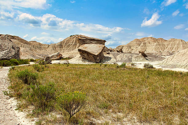 Toadstool Geologic Park and Campground is part of the Oglala National Grassland in Nebraska.  It is known for its unusual and amazing rock formations, many in the shape of toadstools, and its many fossil deposits.