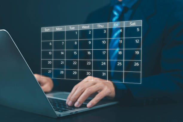 istock Business people use work schedules in business as a technological plan and project for proper planning and knowing the timeline of the work progress. 2252666437