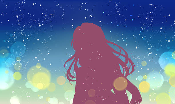 istock Illustration of a woman going out in winter 2252669267