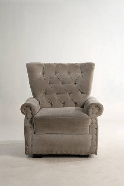 one-seater sofa on a light grey background