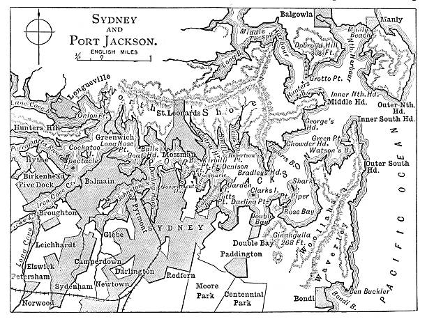 istock Map of Sydney and Port Jackson 2252671586
