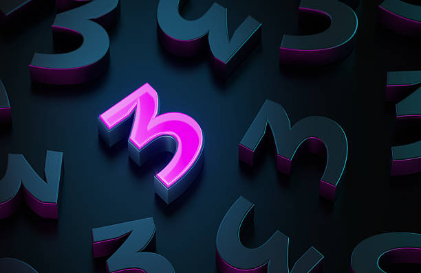 istock A Pink Glowing Number 3 Surrounded By Many Number Threes On Dark Blue Black Background 2252678191
