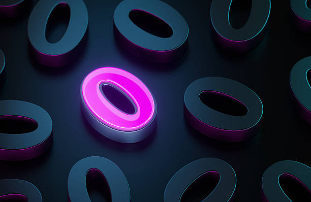 Light bulb glowing font, 3d alphabet character, 3d rendering, letter O
