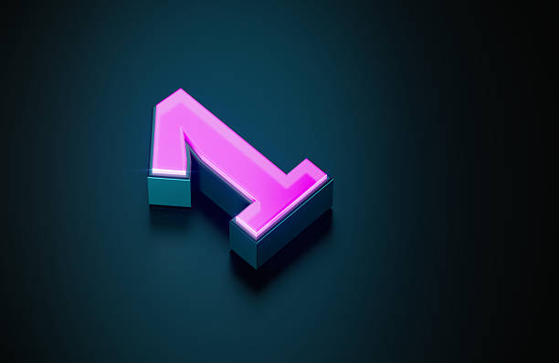 A pink glowing number 1 on dark blue background. Horizontal composition with copy space.