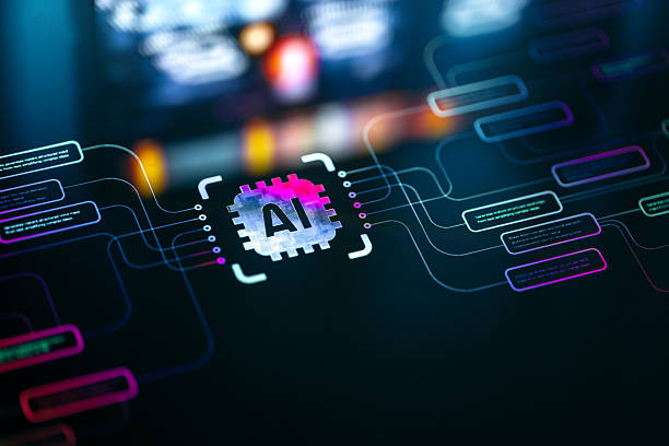 Multimodal AI Technology Concept with Digital Blocks Representing Artificial Intelligence Technologies stock photo