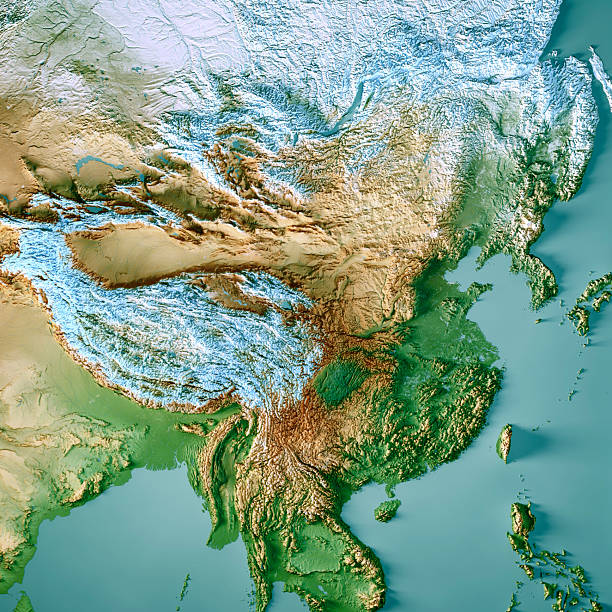 istock China Snow Cover Map 3D Render 2021-2025 April Color 2252679101