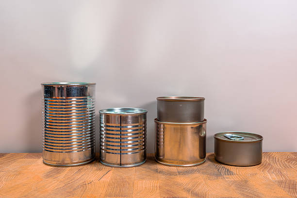Assortment of different sized cans