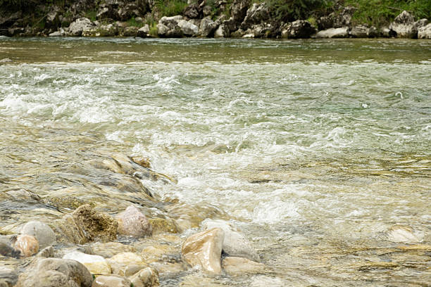 istock Wild Mountain River Flow, Scenic Alpine Landscape. 2252682721