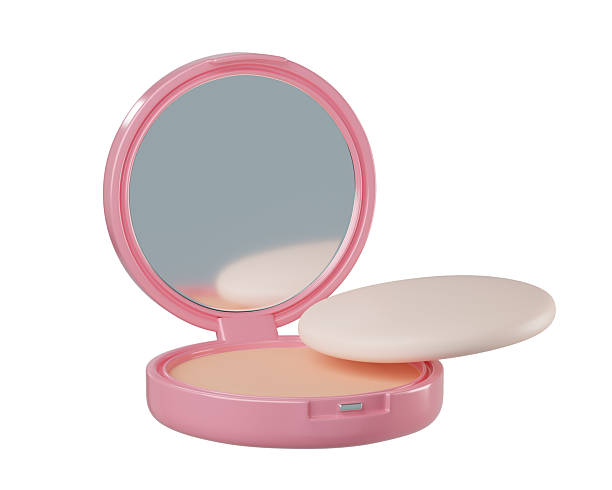 istock 3D Pink Compact Powder with sponge and mirror 2252695399