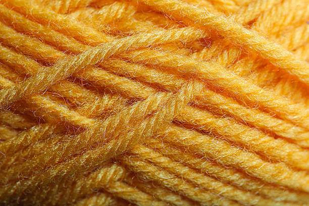 istock Orange yellow Knitted wool Texture Close-up, Soft yarn Fabric pattern macro background 2252698741