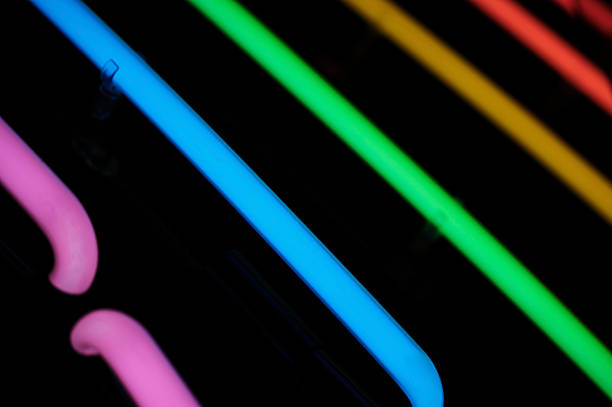 istock Colorful Illuminated Neon Tubes On Black 2252699378