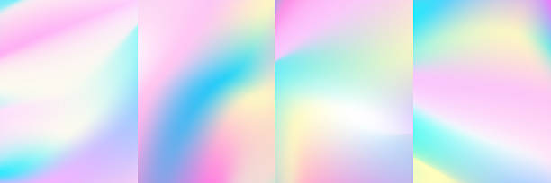 istock Cotton candy backgound set holographic for decoration, birthday, greeting card, banner, flyer, social media 2252699695