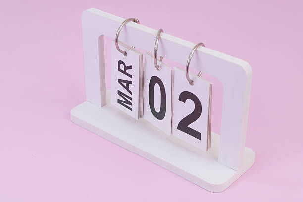 istock March 2 on calendar on pink background 2252704251
