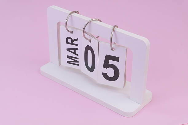 istock March 5 on calendar on pink background 2252704253