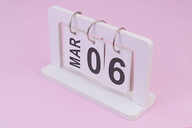 istock March 6 on calendar on pink background 2252704277