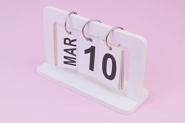 istock March 10 on calendar on pink background 2252704330