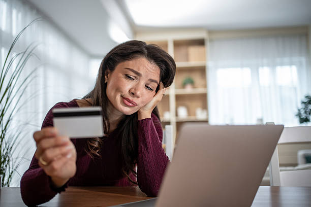 istock Woman experiencing financial stress over credit card debt and online payment issues 2252705708