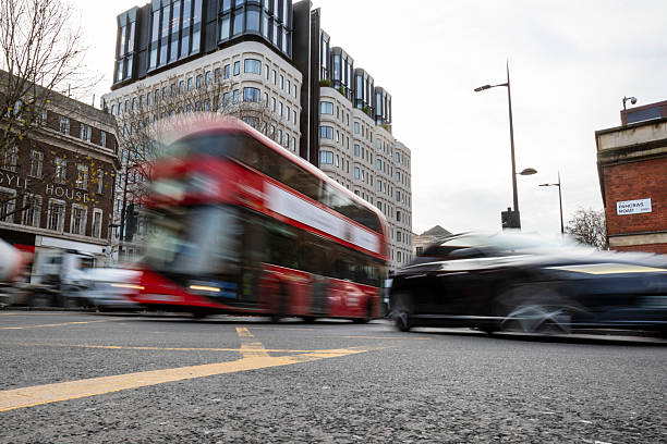 istock Traffic in London with motion blur viewed from a low angle 2252707702