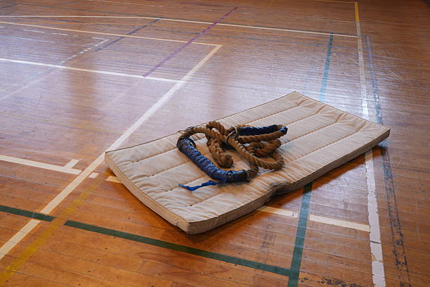 istock A rope is tied to a mat on the floor 2252707718