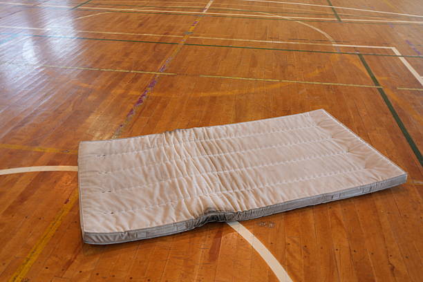 Different lines of a sport field in a sport hall.