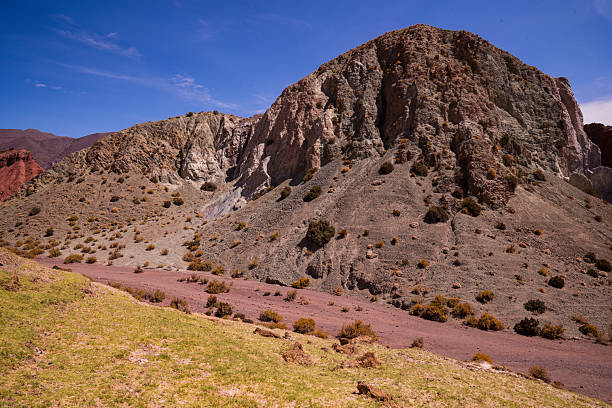 Breathtaking beauty of the arid scenery of sand dunes and rocky canyons and hills in Chile. Atacama Desert