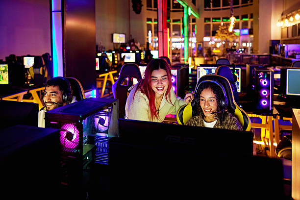 istock Gamers after work at Riyadh video arcade 2252713431