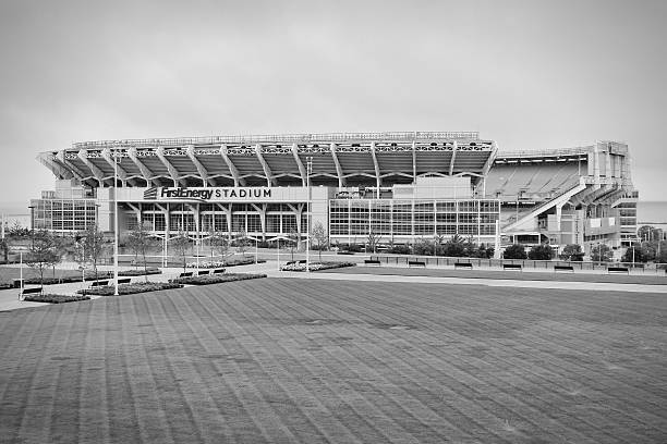 FirstEnergy Stadium exterior view in Cleveland. It is home of NFL team Cleveland Browns.