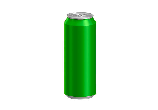 istock Green soda aluminum can on white background 2252716835