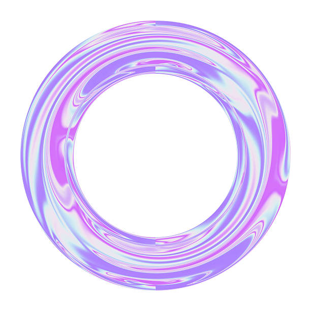 istock Holographic Iridescent Rainbow Blob Organic 3D Shape 2252717760