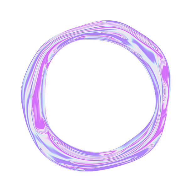 istock Holographic Iridescent Rainbow Blob Organic 3D Shape 2252717765