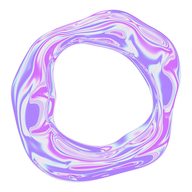 istock Holographic Iridescent Rainbow Blob Organic 3D Shape 2252717769