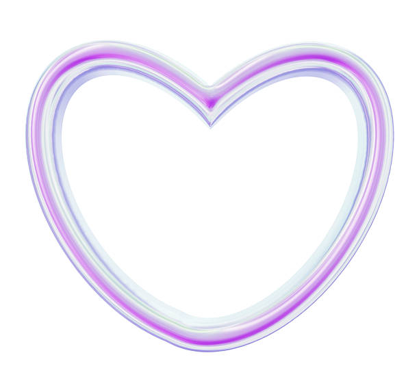 Iridescent Chrome Metallic Minimalistic, Cute Y2K stylish Symbol 3D
