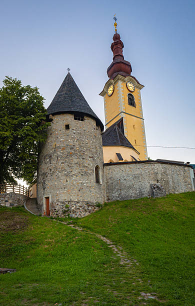 istock Ancient church on a hill in Tarvisio, Italy 2252720755