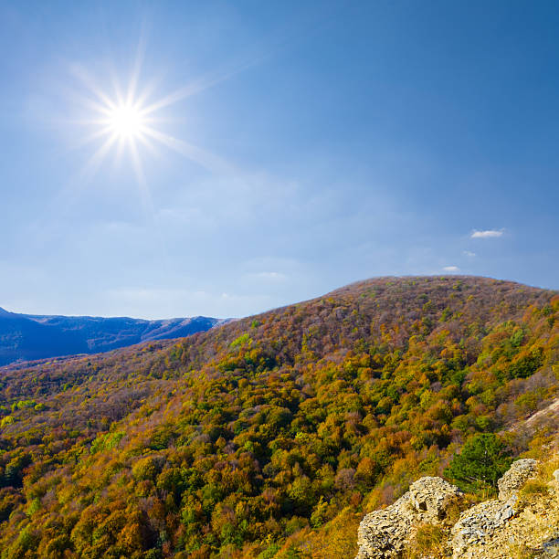 istock autumn mountain ridge at the sunny day 2252721031